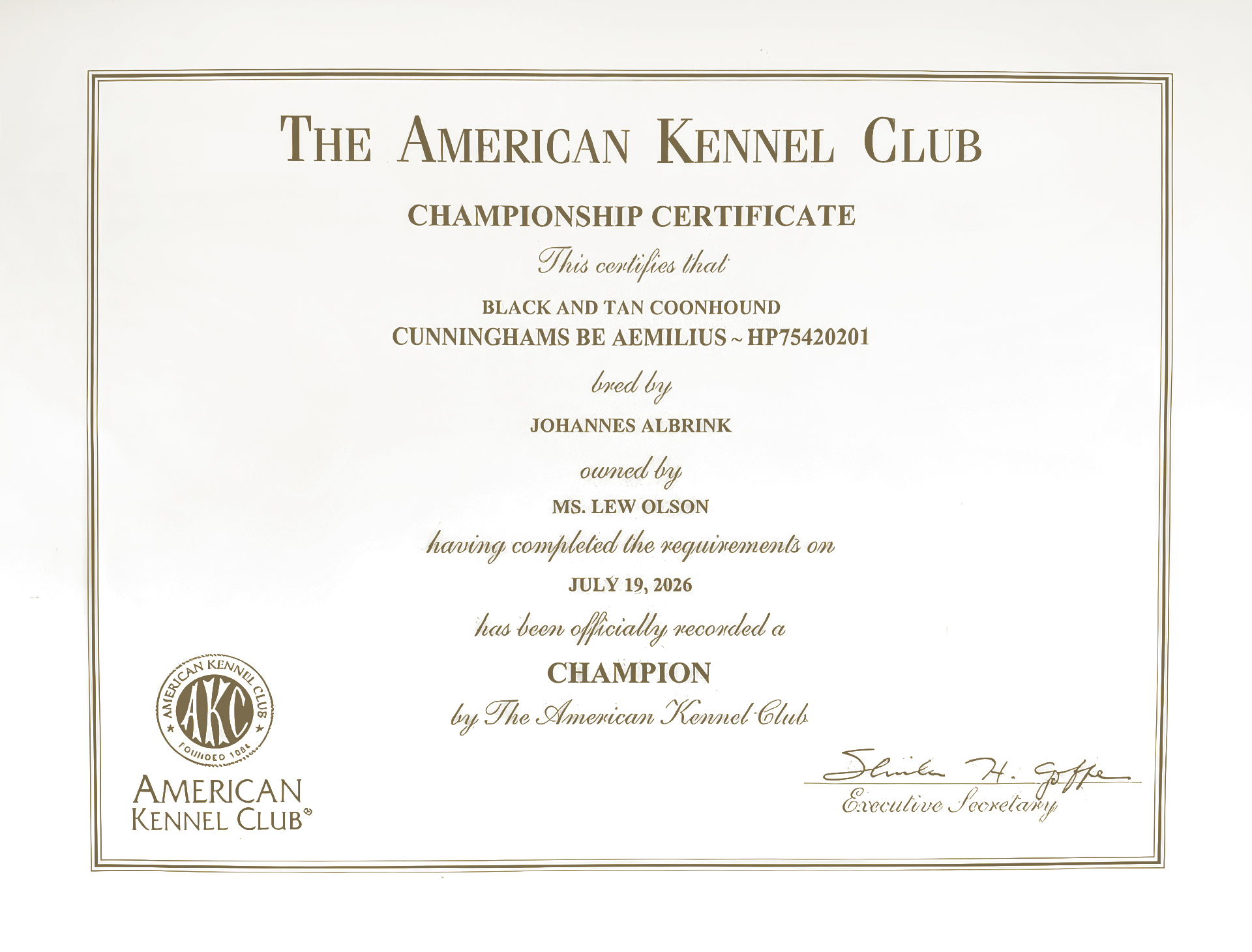 AKC Champion