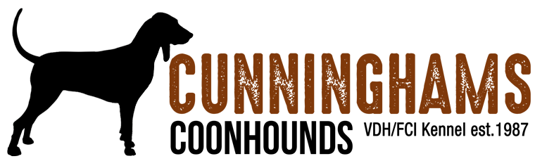 Cunninghams Black and Tan Coonhounds Logo