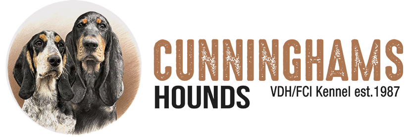 Cunninghams Black and Tan Coonhounds Logo